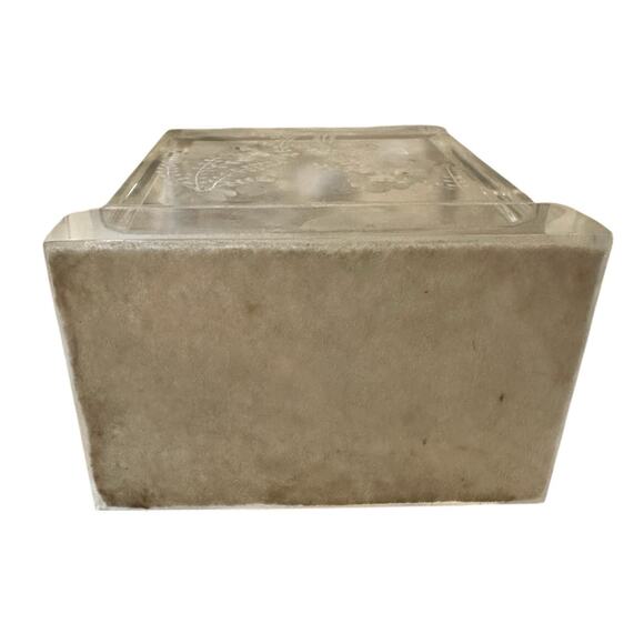 Vintage MCM Midcentury Modern Glass Lucite Flowers Book End Bookend Cottagecore - Picture 6 of 7